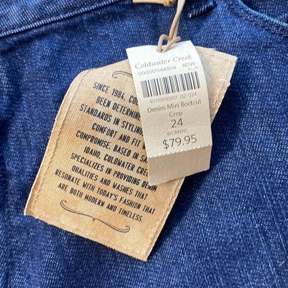 Coldwater Creek High Rise Cropped Jeans NWT - Picture 5 of 9